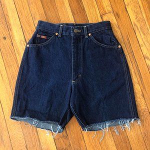 Vintage Lee Dark Wash High Waist Mom Cutoffs